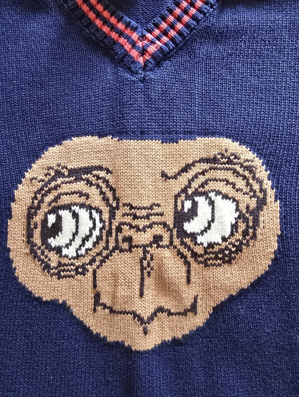 Mini Rodini E.T. Intarsia V-Neck Sweater - Picture 3 of 5